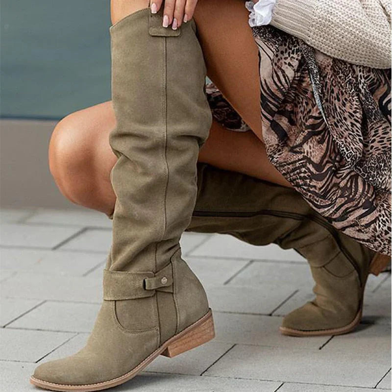 Lina - Botas de efecto ante cómodas y cálidas