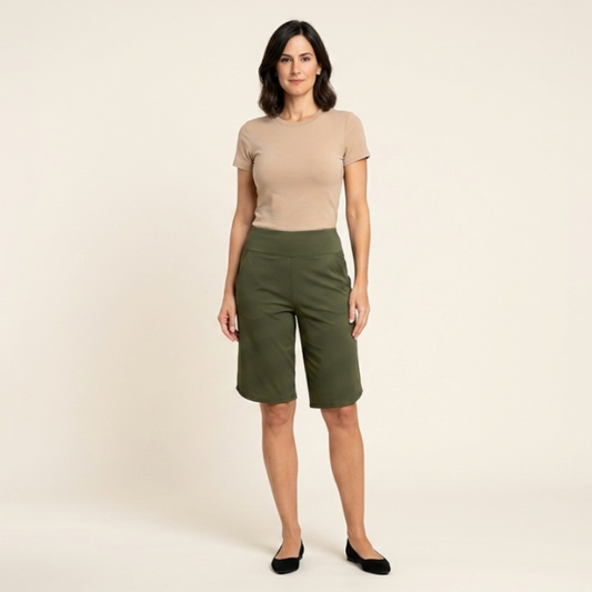 Maya - Pantalones cortos de yoga de cintura alta con bolsillos