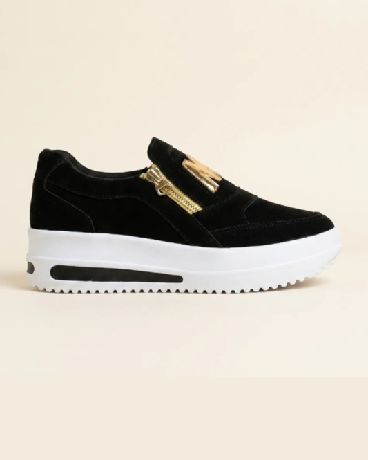 Alicia - Zapatillas cómodas con cremallera