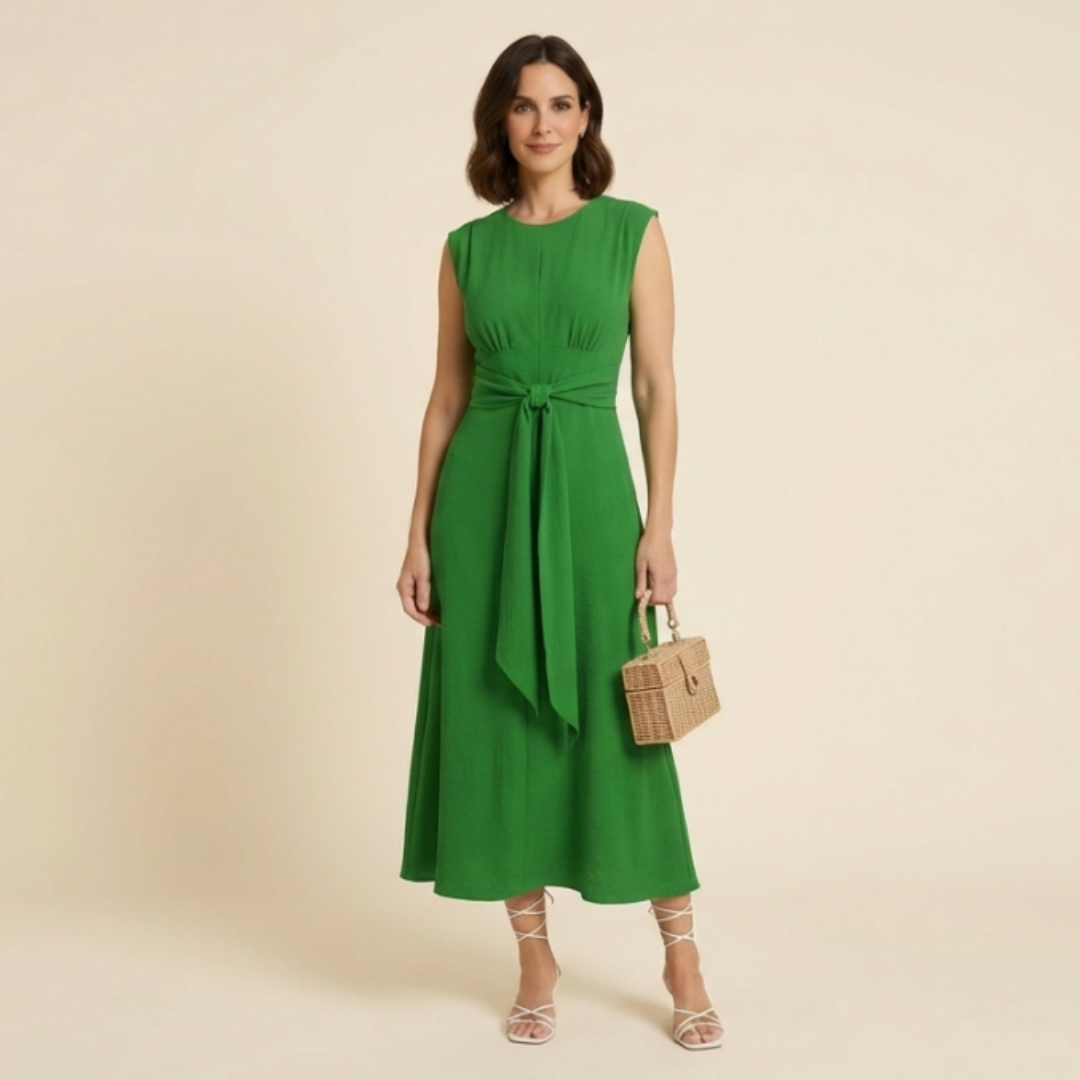 Neus - Vestido elegante sin mangas con cintura ajustable