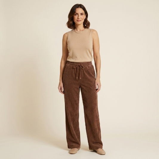 Leire - Pantalones de pana holgados y desenfadados