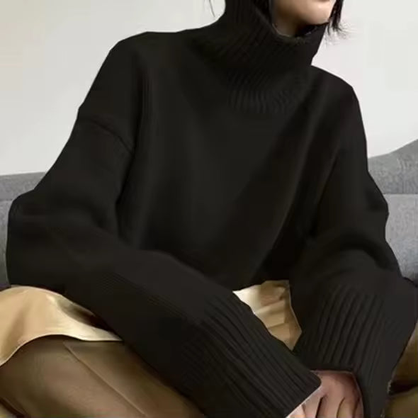 Elena - Jersey de cuello alto elegante