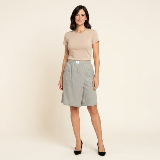 Leila - Falda pantalón casual con cintura elástica