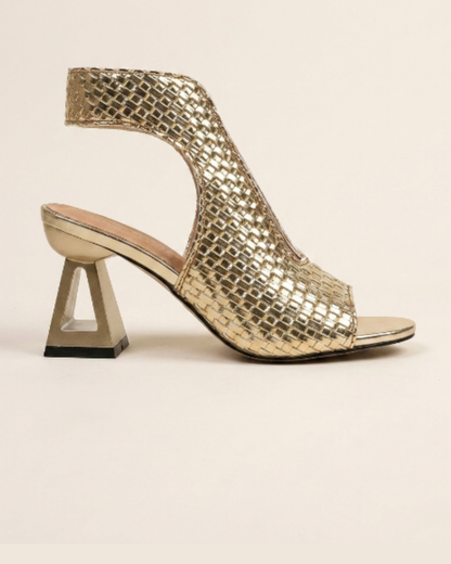 Greta - Elegantes sandalias de tacón con punta abierta