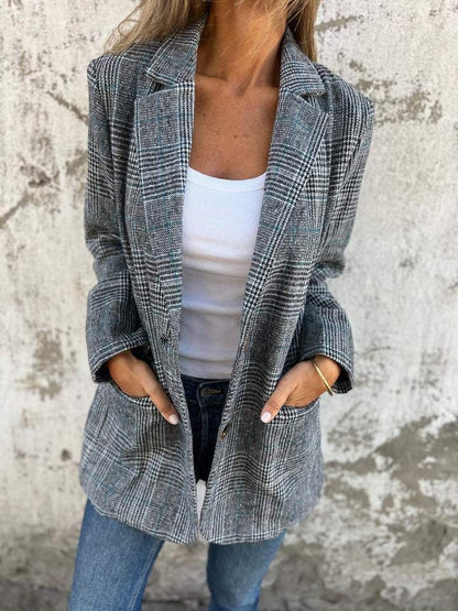 Teresa - Blazer elegante a cuadros