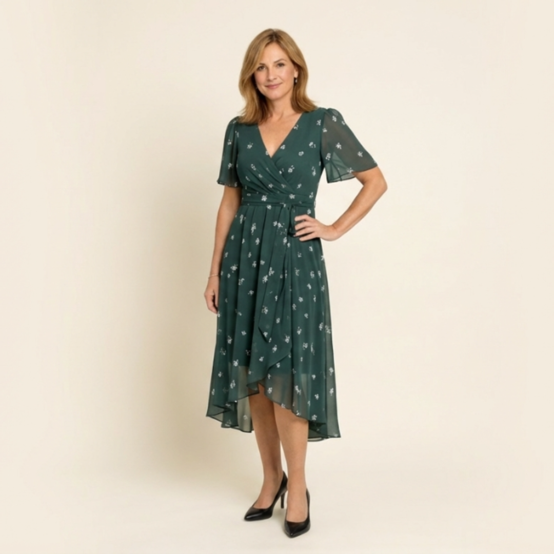 Úrsula - Vestido midi especial de manga corta