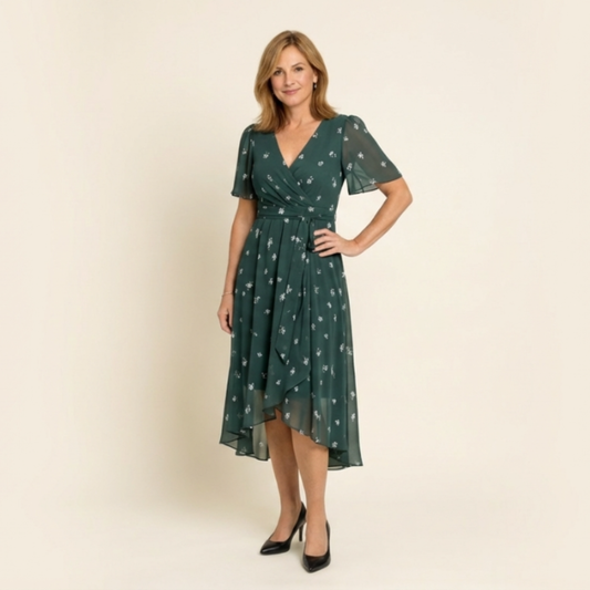 Úrsula - Vestido midi especial de manga corta