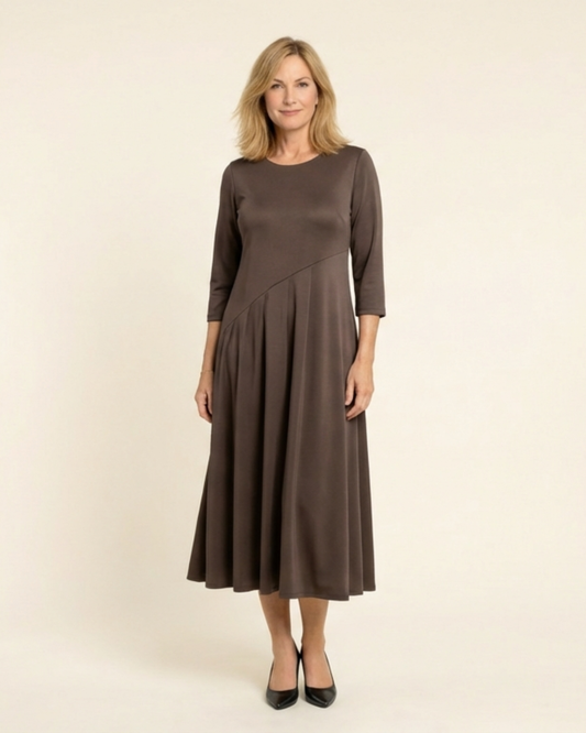 Celia - Vestido casual con escote redondo