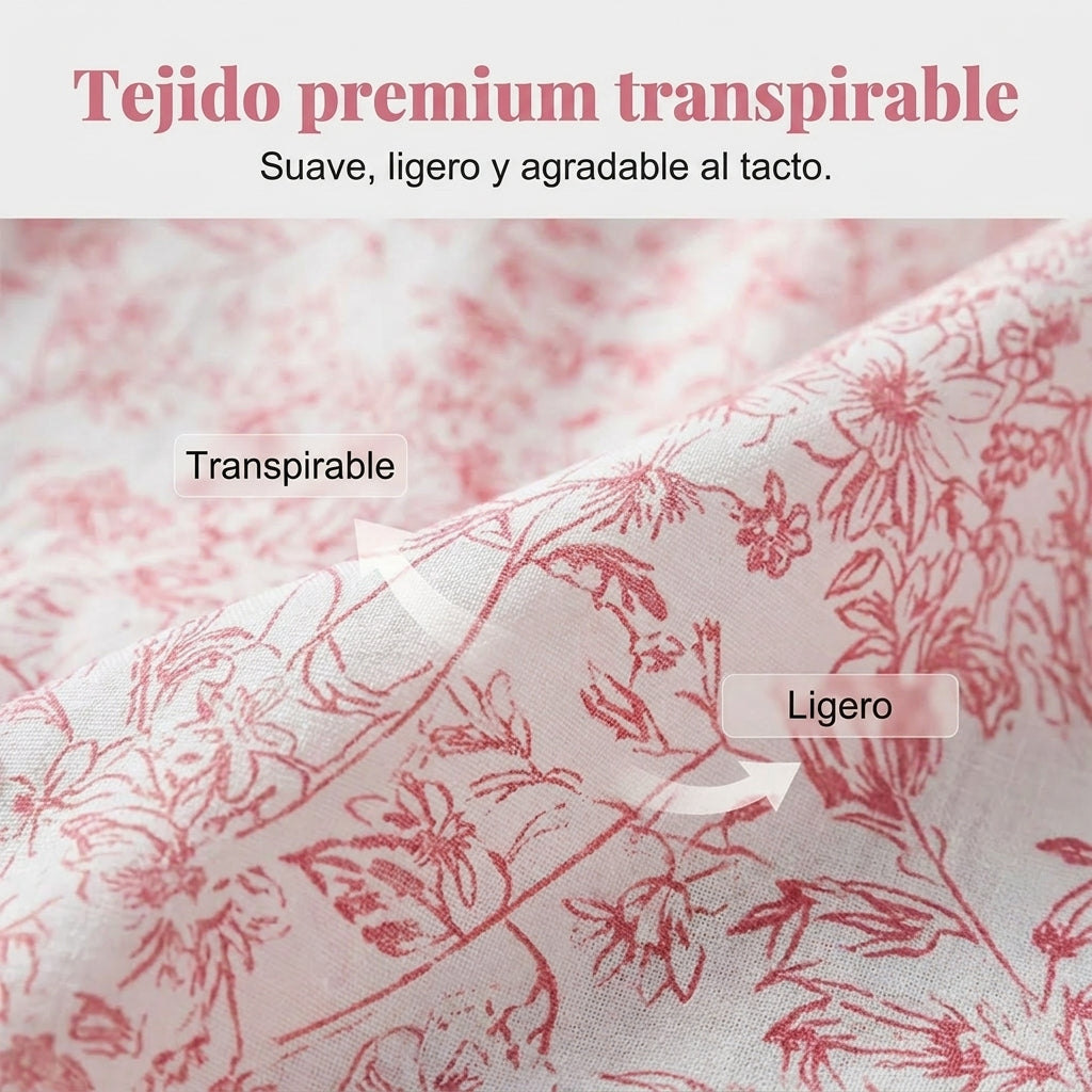 Gloria - Vestido con escote en V y estampado
