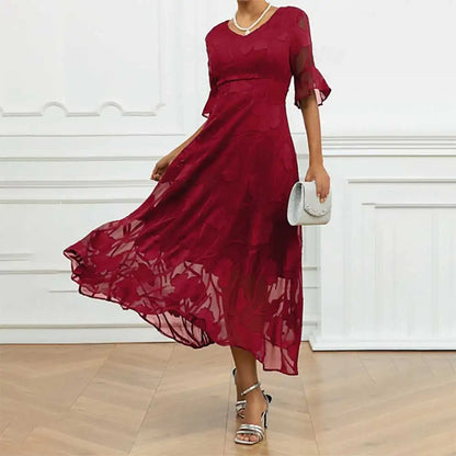 Natalia - Vestido con diseño floral sofisticado