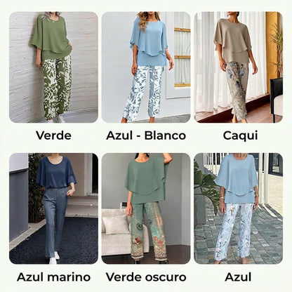 Nadia - Conjunto de 2 piezas casual y cómodo