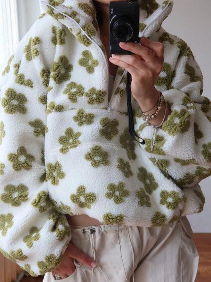 Lidia - Sudadera polar con estampado floral