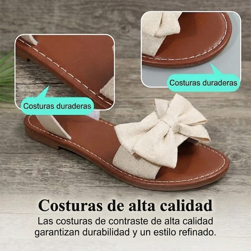Liora - Sandalias de tiras elegantes con detalle de perla