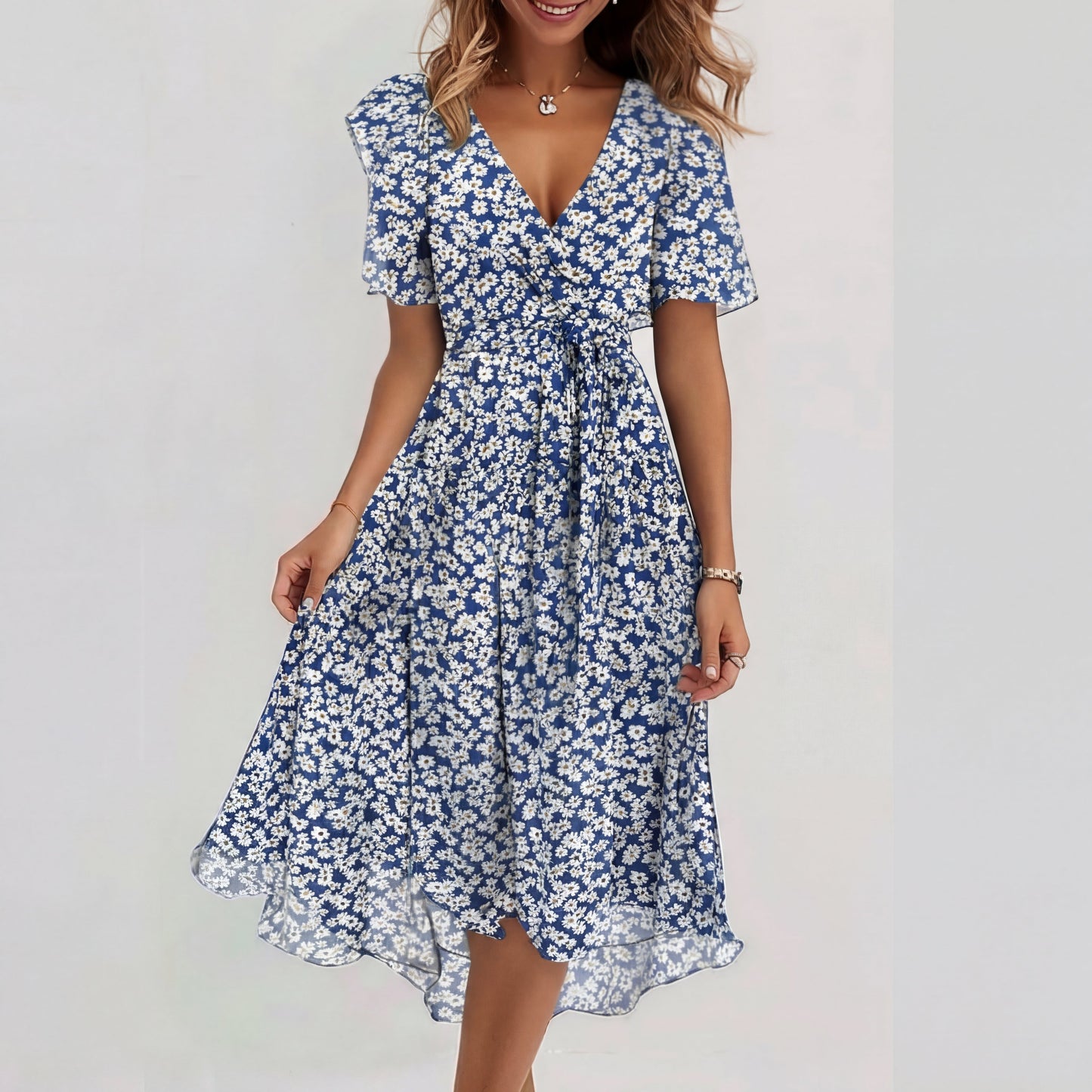 Úrsula - Vestido midi especial de manga corta