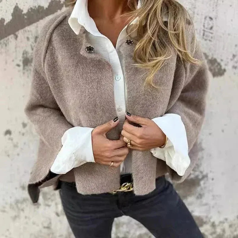Elvira - Chaqueta suave de cuello redondo