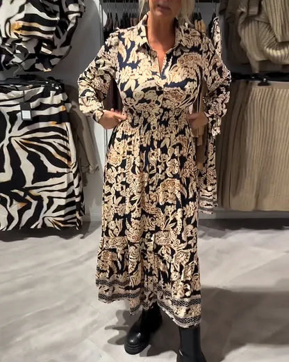 Estrella - Vestido camisero floral de estilo vintage