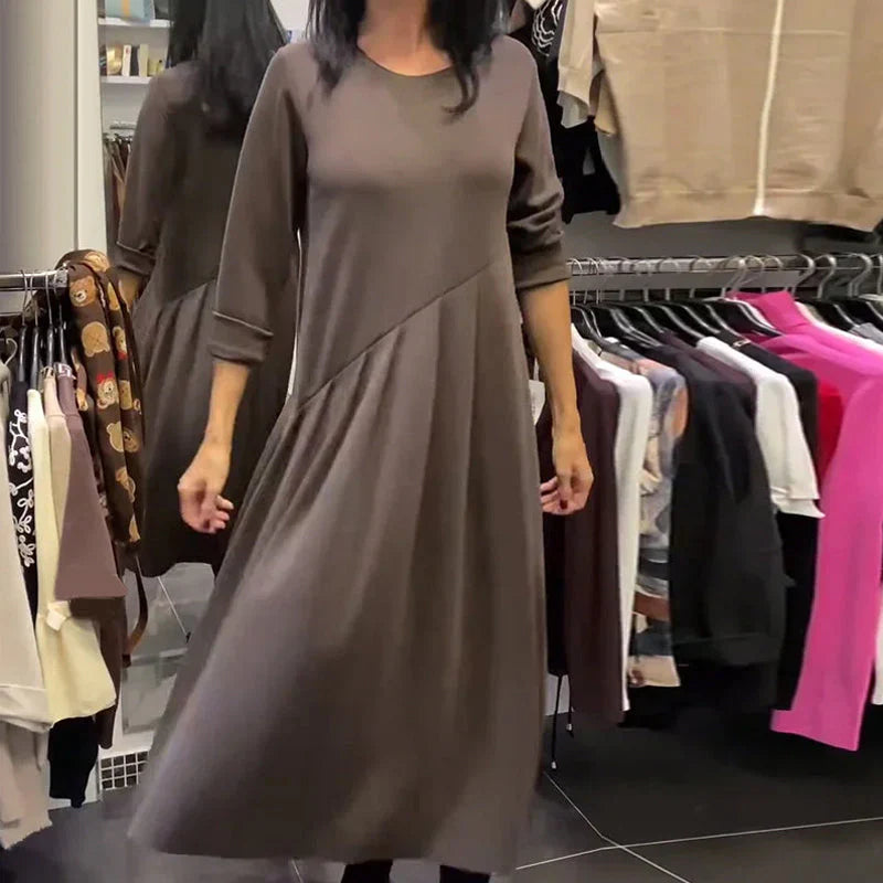 Celia - Vestido casual con escote redondo