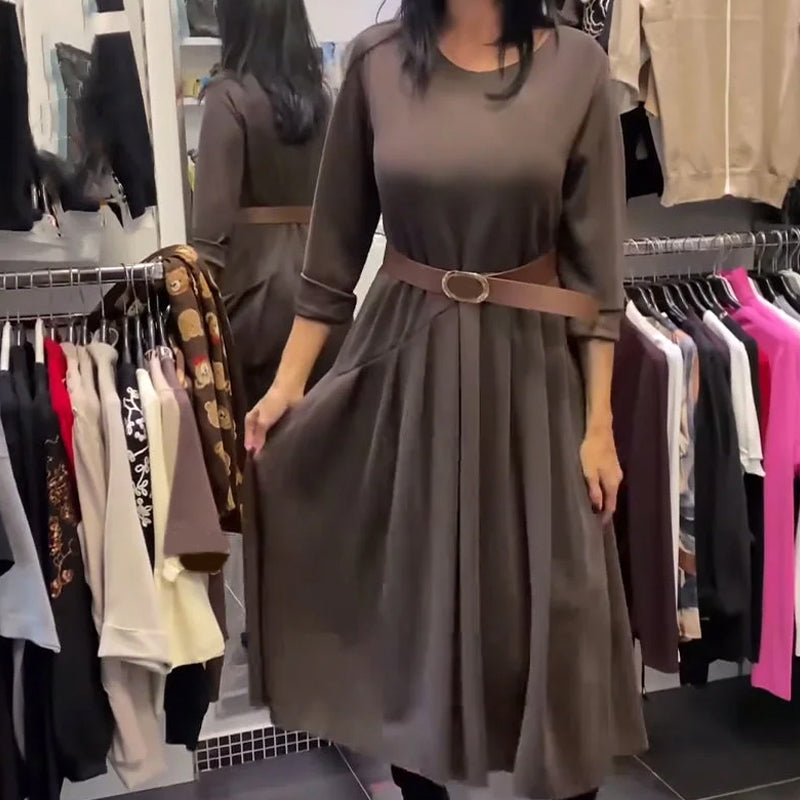 Celia - Vestido casual con escote redondo