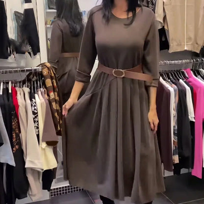 Celia - Vestido casual con escote redondo