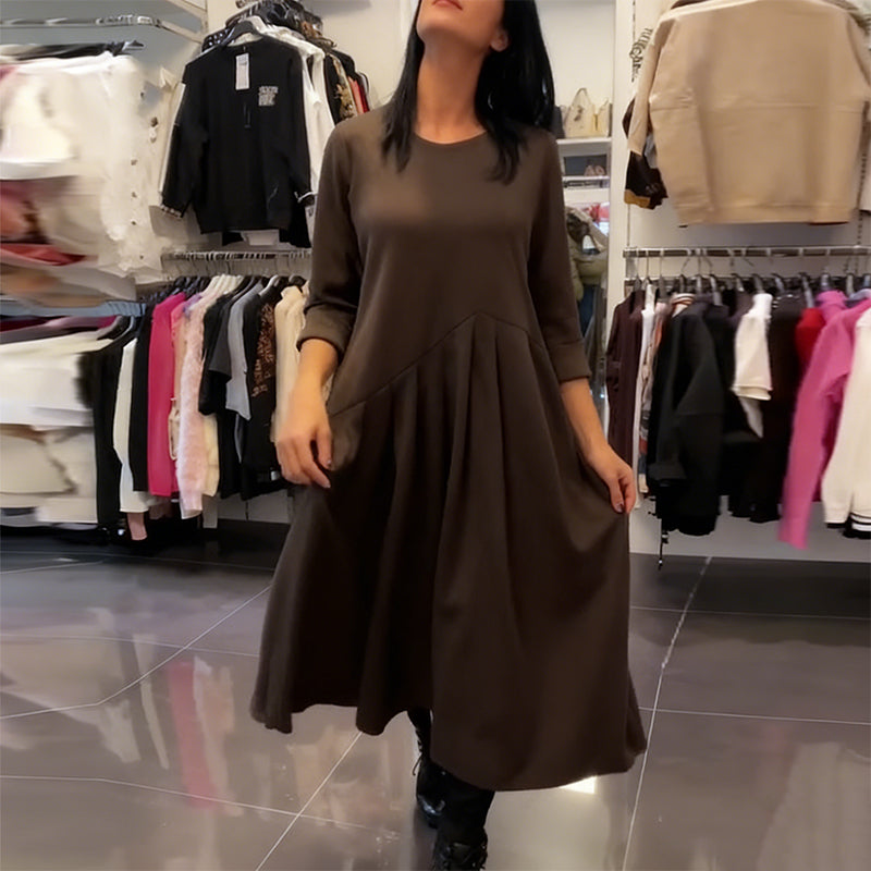 Celia - Vestido casual con escote redondo
