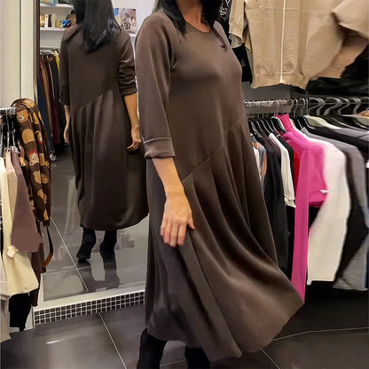 Celia - Vestido casual con escote redondo