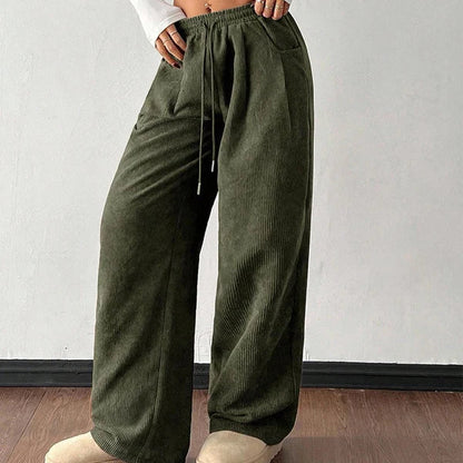 Leire - Pantalones de pana holgados y desenfadados