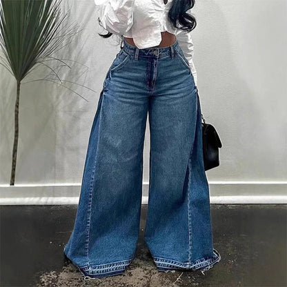 Sara - Vaqueros oversize de cintura alta y pierna ancha