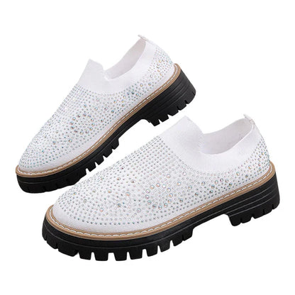 Aria - Mocasines sin cordones con pedrería brillante
