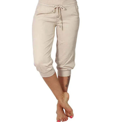 Lía - Pantalón capri ajustado de cintura alta