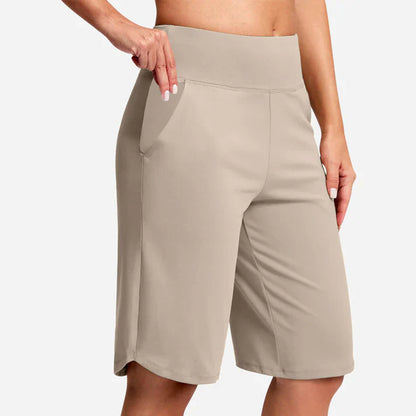 Maya - Pantalones cortos de yoga de cintura alta con bolsillos