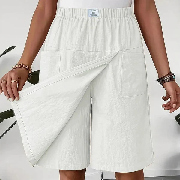 Leila - Falda pantalón casual con cintura elástica